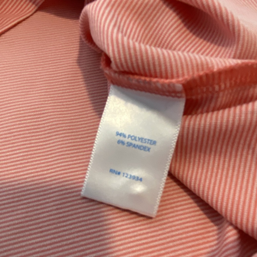 Southern Tide Pink Polo with White Contrast Collar golf polo - Picture 5 of 9